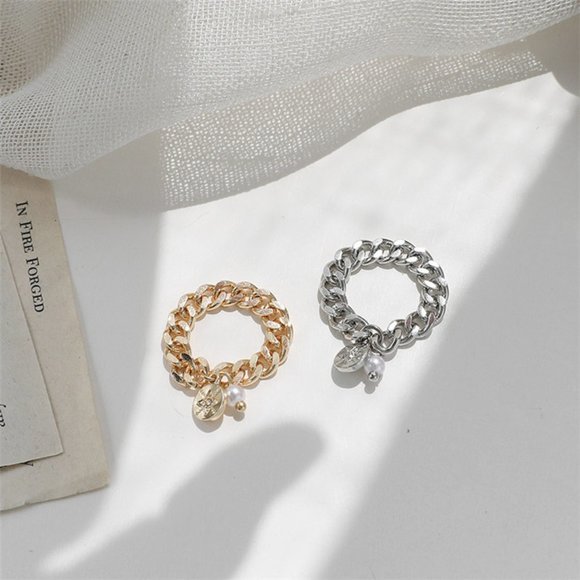 ♠️ NEW Statement Gold Ring with Pearl - Picture 4 of 5